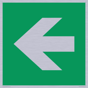 E913 Safe condition: Left arrow (90 deg supplimentary)